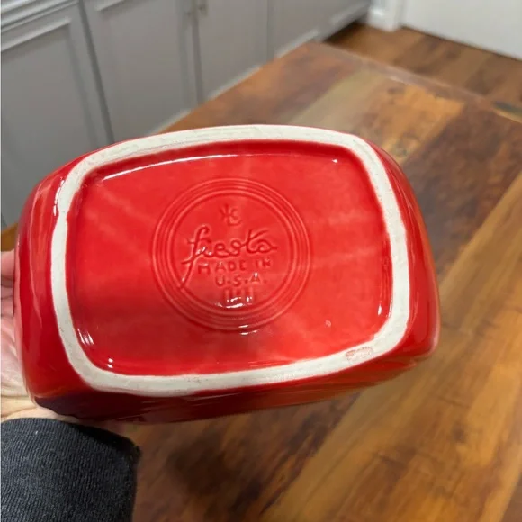 Red Fiesta Ware Vintage Pitcher - Made in the USA - Picture 6 of 10
